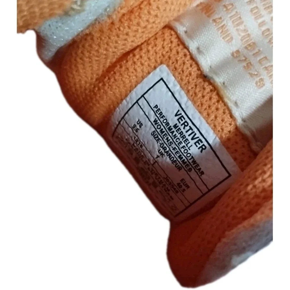 Merrell Womens 9.5  Solo Green‎ Orange Low Top Lace Up Sneaker Shoes Outdoor